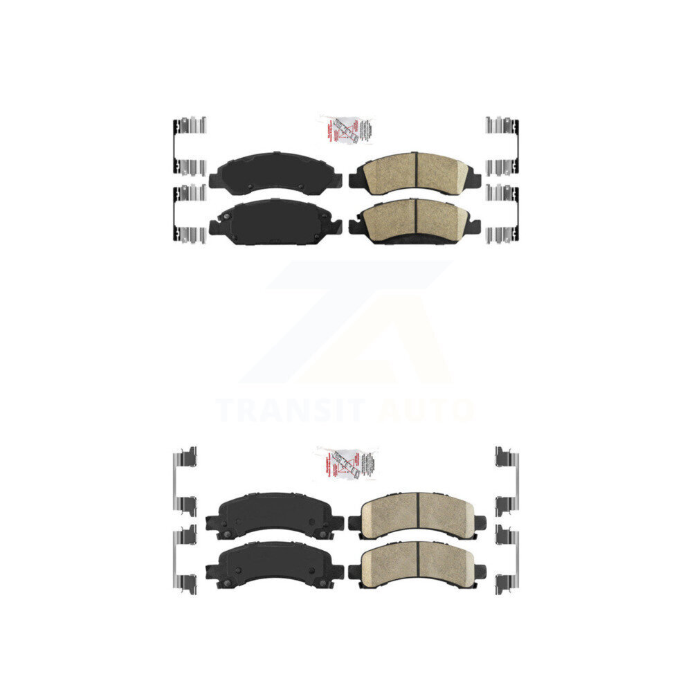 AmeriBRAKES - KNF-101258 - Front and Rear Disc Brake Pad Kits