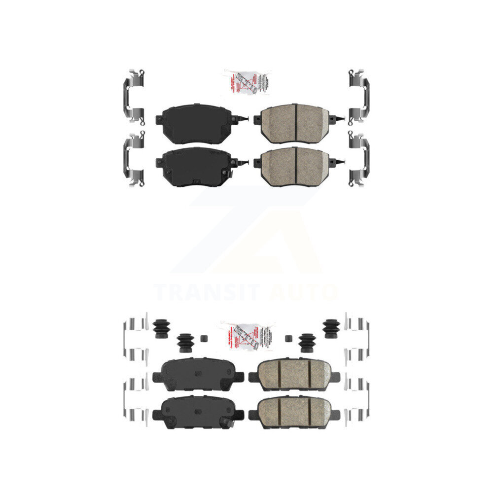 AmeriBRAKES KNF-101276 Disc Brake Pad for 2009-2012 Nissan Murano - Front and Rear