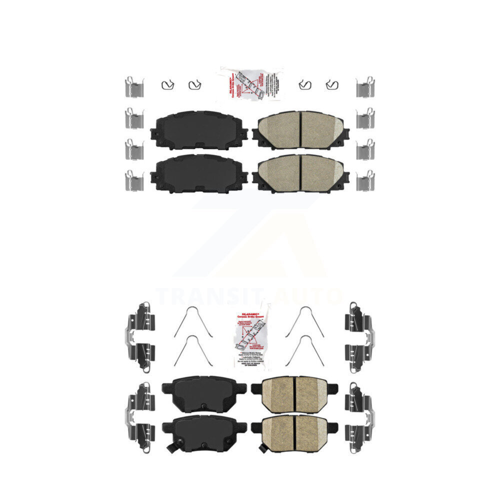 AmeriBRAKES - KNF-101296 - Front and Rear Disc Brake Pad Kits