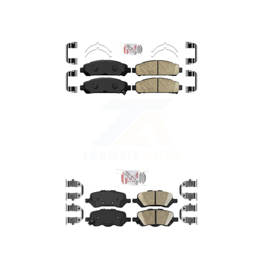 AmeriBRAKES - KNF-101329 - Front and Rear Disc Brake Pad Kits