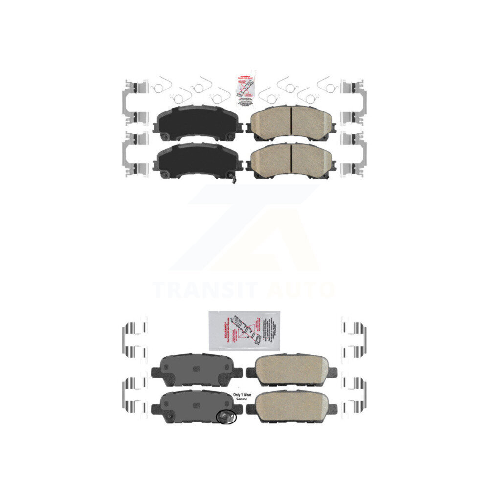 AmeriBRAKES - KNF-101392 - Front and Rear Disc Brake Pad Kits