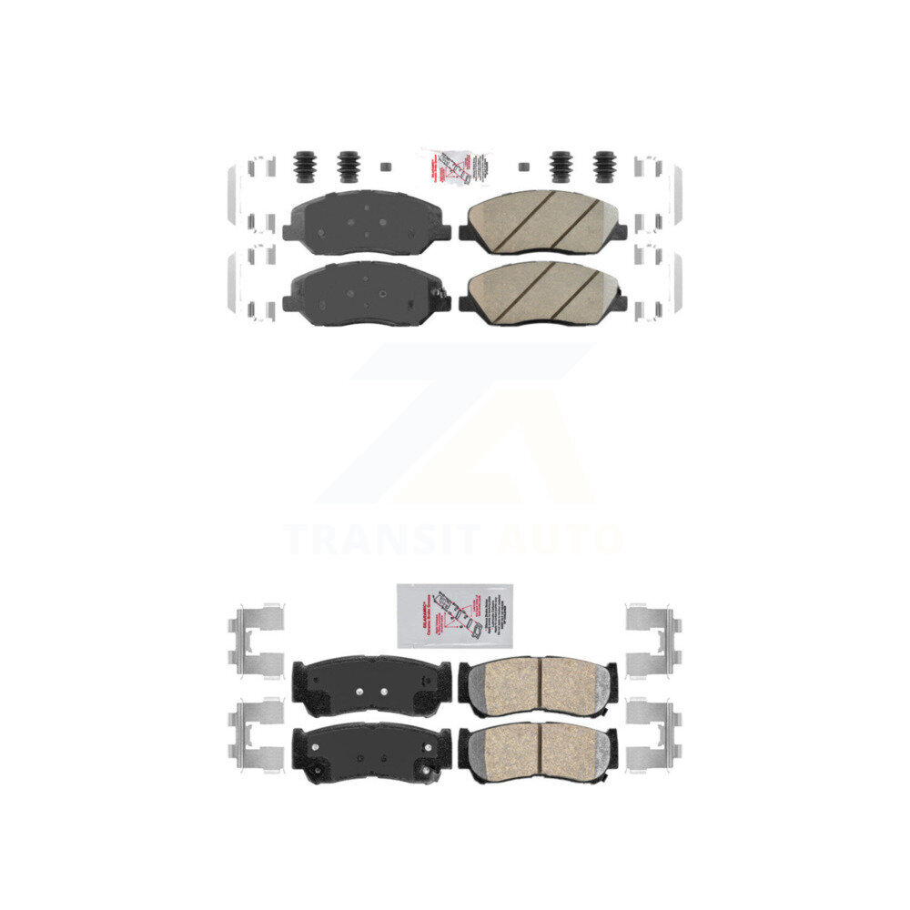 AmeriBRAKES - KNF-101396 - Front and Rear Disc Brake Pad Kits