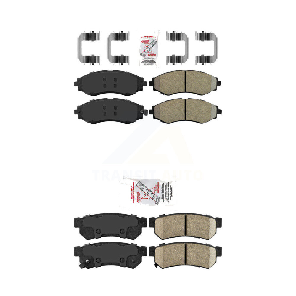 AmeriBRAKES - KNF-101404 - Front and Rear Disc Brake Pad Kits
