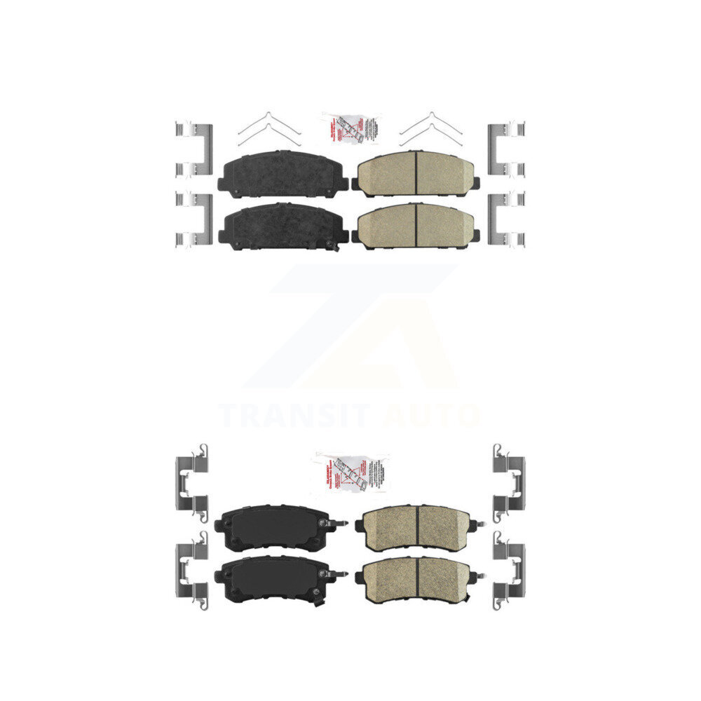 AmeriBRAKES - KNF-101421 - Front and Rear Disc Brake Pad Kits