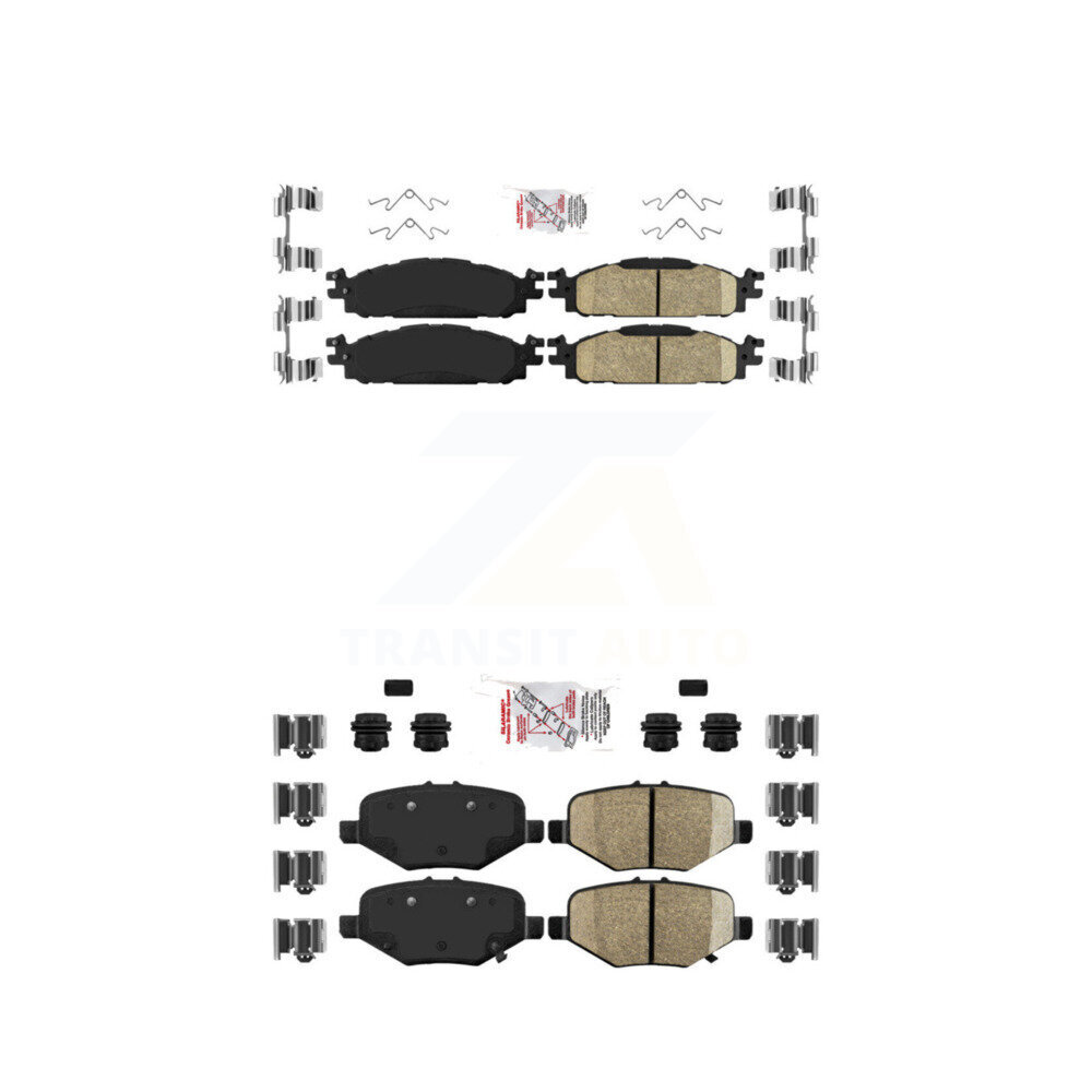 AmeriBRAKES KNF-101490 Disc Brake Pad for 2015 Ford Explorer - Front and Rear