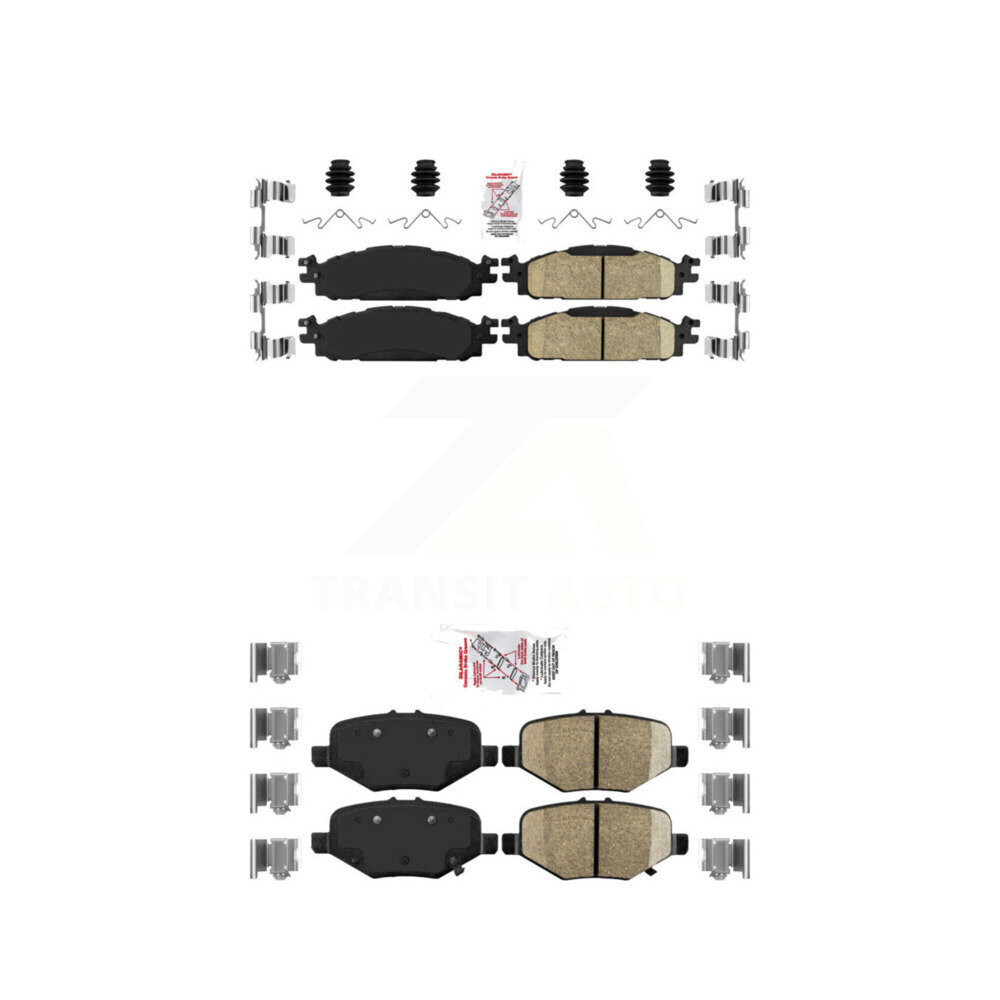 AmeriBRAKES KNF-101493 Disc Brake Pad for 2015 Ford Explorer - Front and Rear