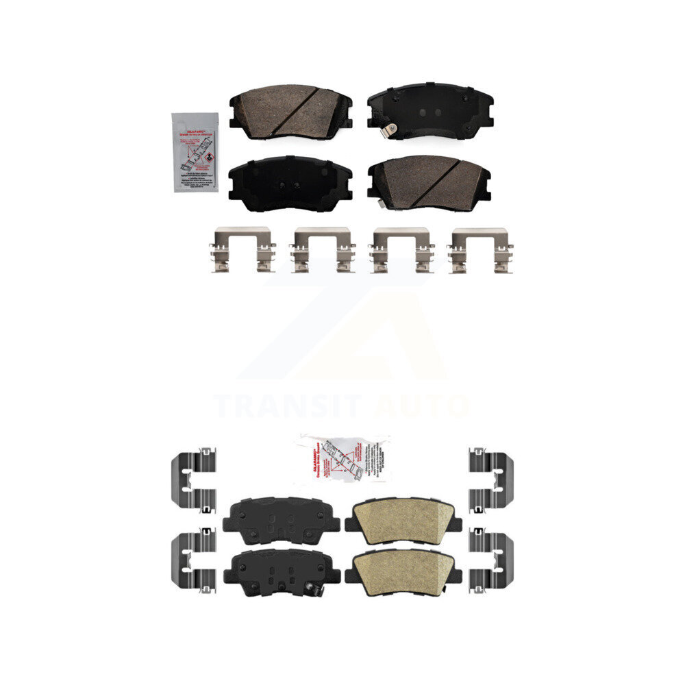 AmeriBRAKES - KNF-101498 - Front and Rear Disc Brake Pad Kits