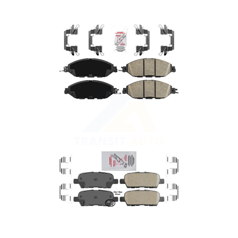 AmeriBRAKES - KNF-101504 - Front and Rear Disc Brake Pad Kits