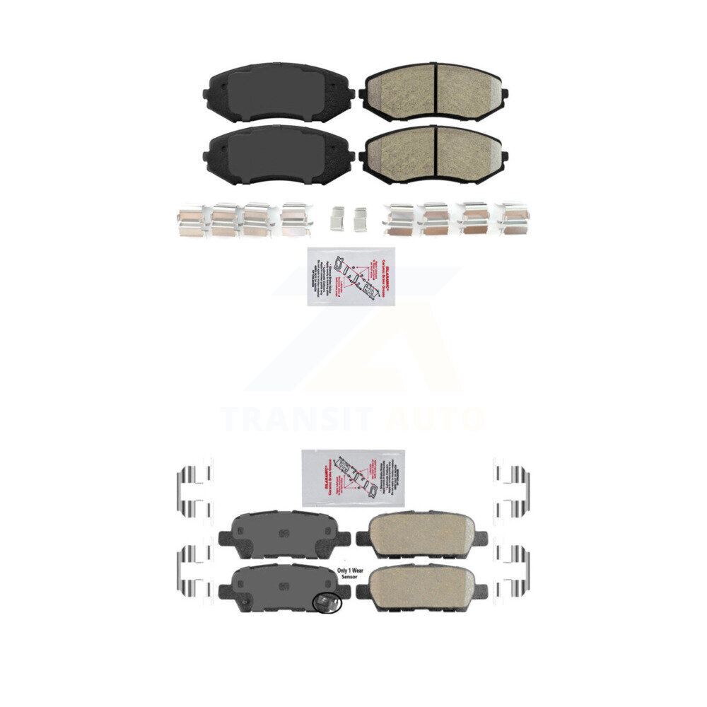 AmeriBRAKES - KNF-101508 - Front and Rear Disc Brake Pad Kits