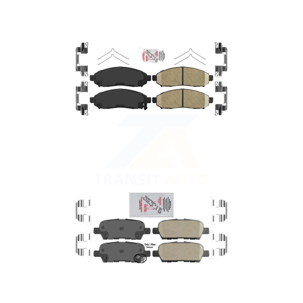 AmeriBRAKES - KNF-101521 - Front and Rear Disc Brake Pad Kits