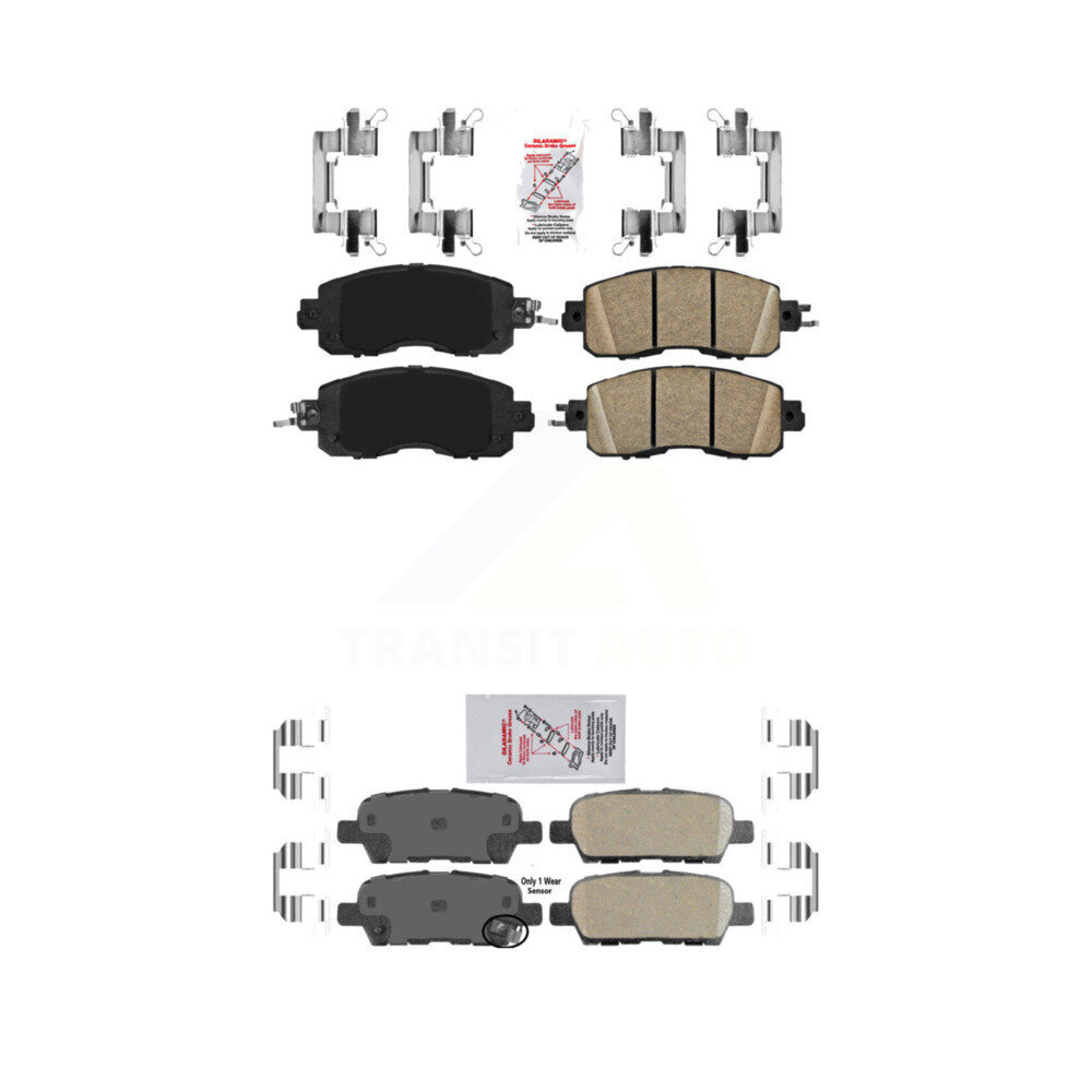 AmeriBRAKES - KNF-101525 - Front and Rear Disc Brake Pad Kits