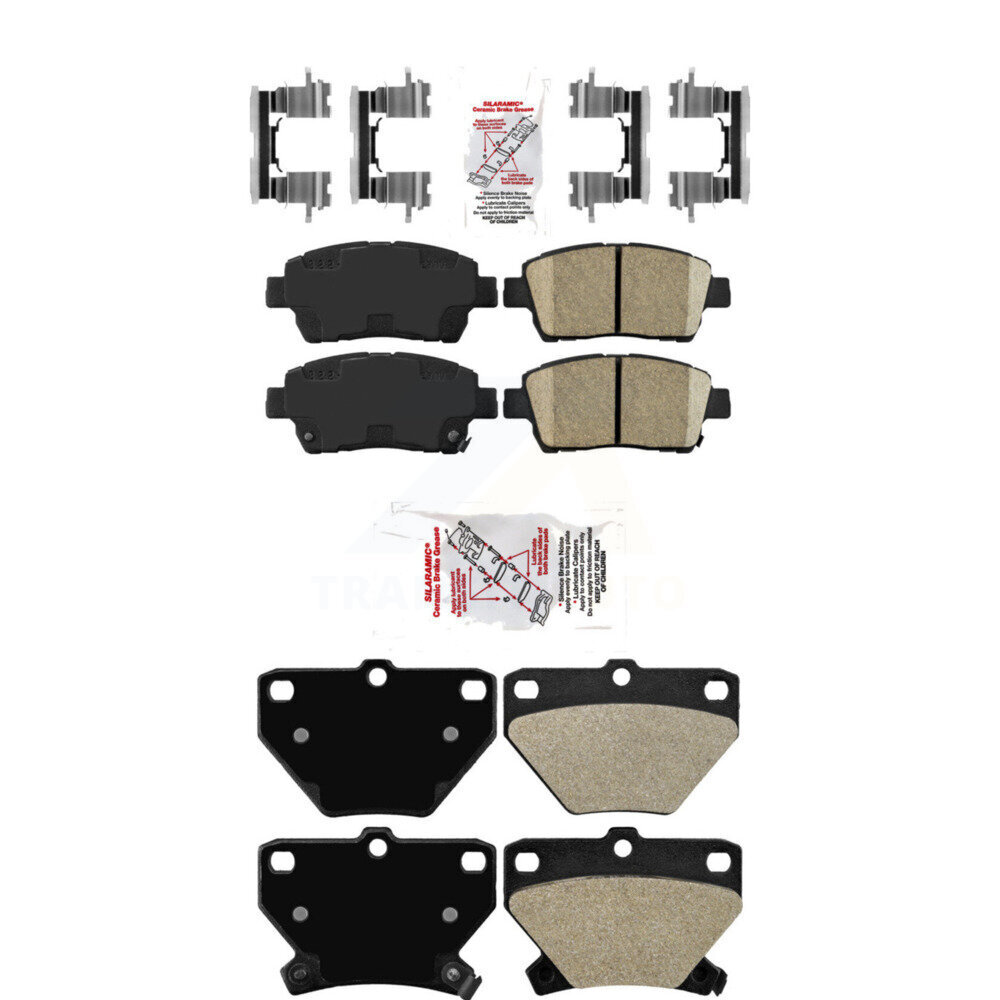 AmeriBRAKES - KNF-101537 - Front and Rear Disc Brake Pad Kits