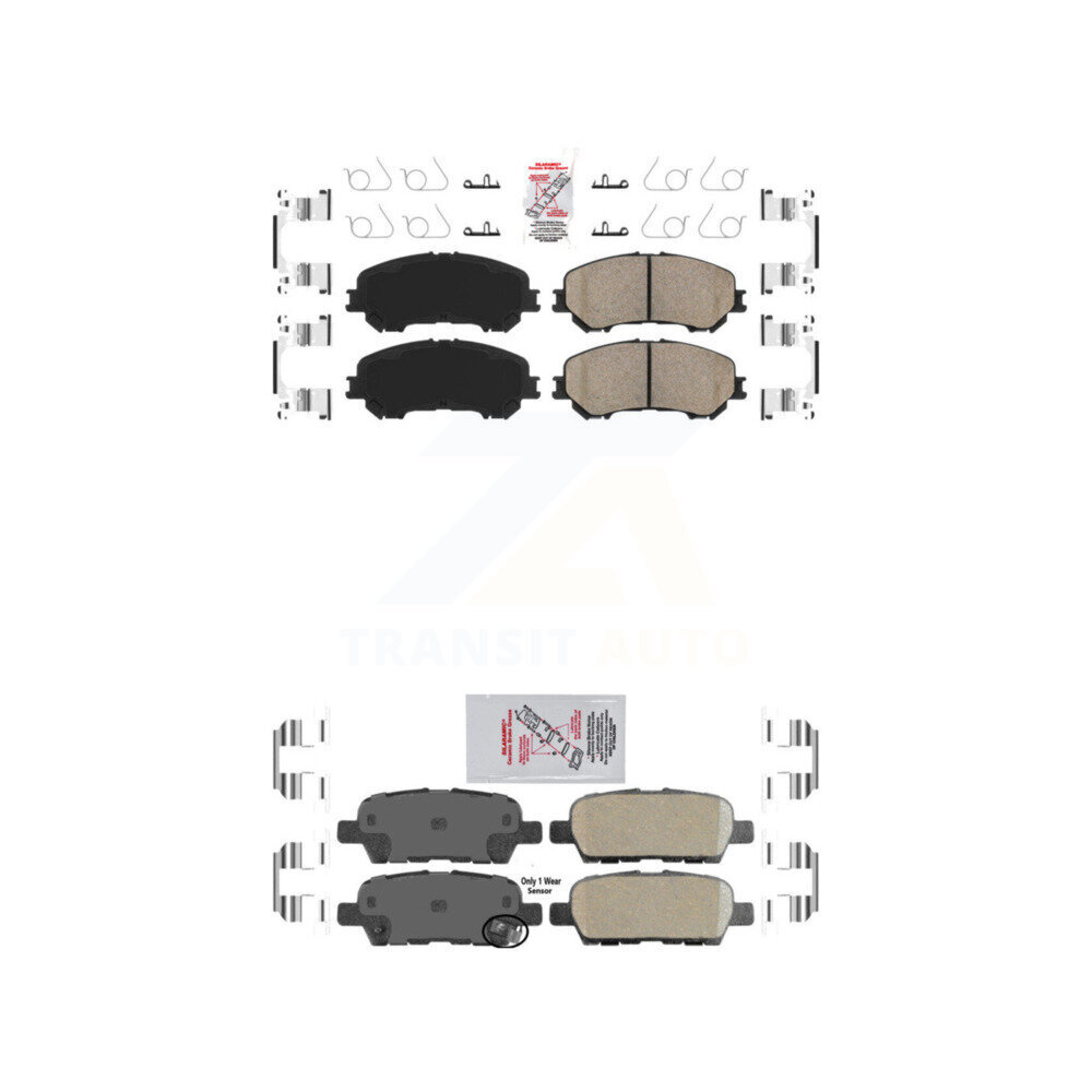 AmeriBRAKES - KNF-101555 - Front and Rear Disc Brake Pad Kits