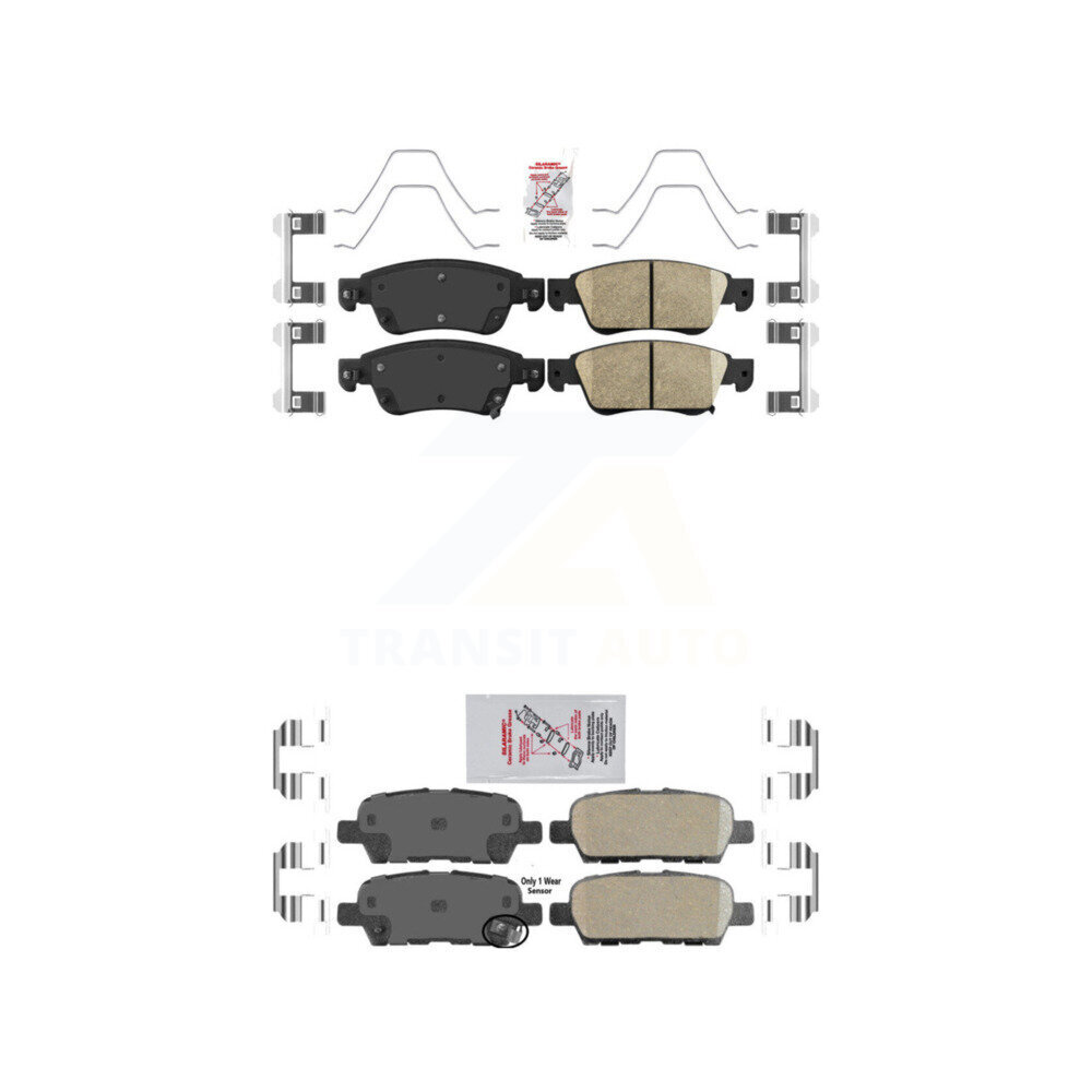 AmeriBRAKES - KNF-101660 - Front and Rear Disc Brake Pad Kits