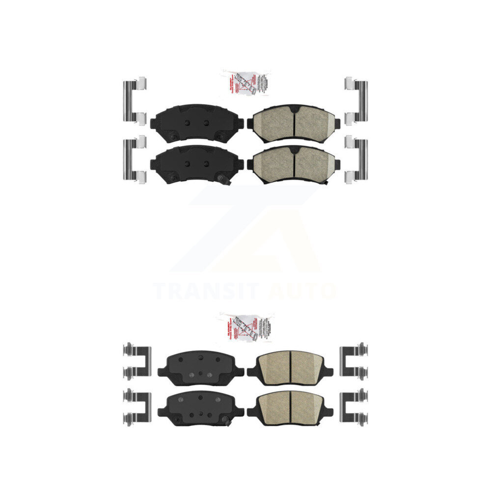 AmeriBRAKES - KNF-101684 - Front and Rear Disc Brake Pad Kits