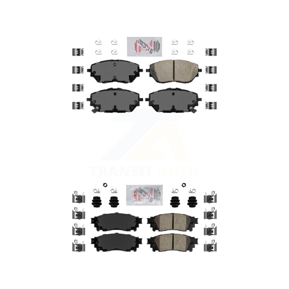 AmeriBRAKES - KNF-101698 - Front and Rear Disc Brake Pad Kits