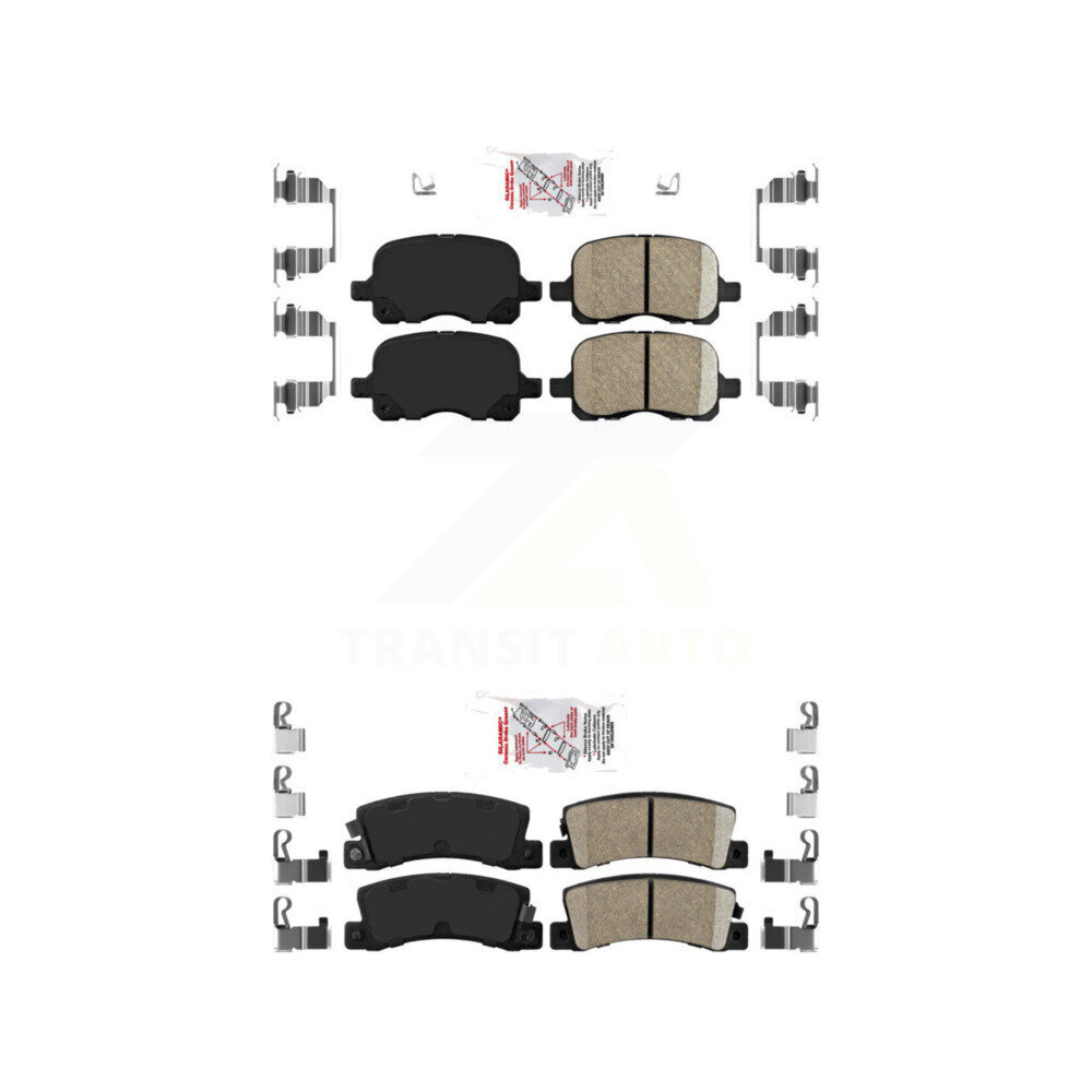 AmeriBRAKES - KNF-101722 - Front and Rear Disc Brake Pad Kits