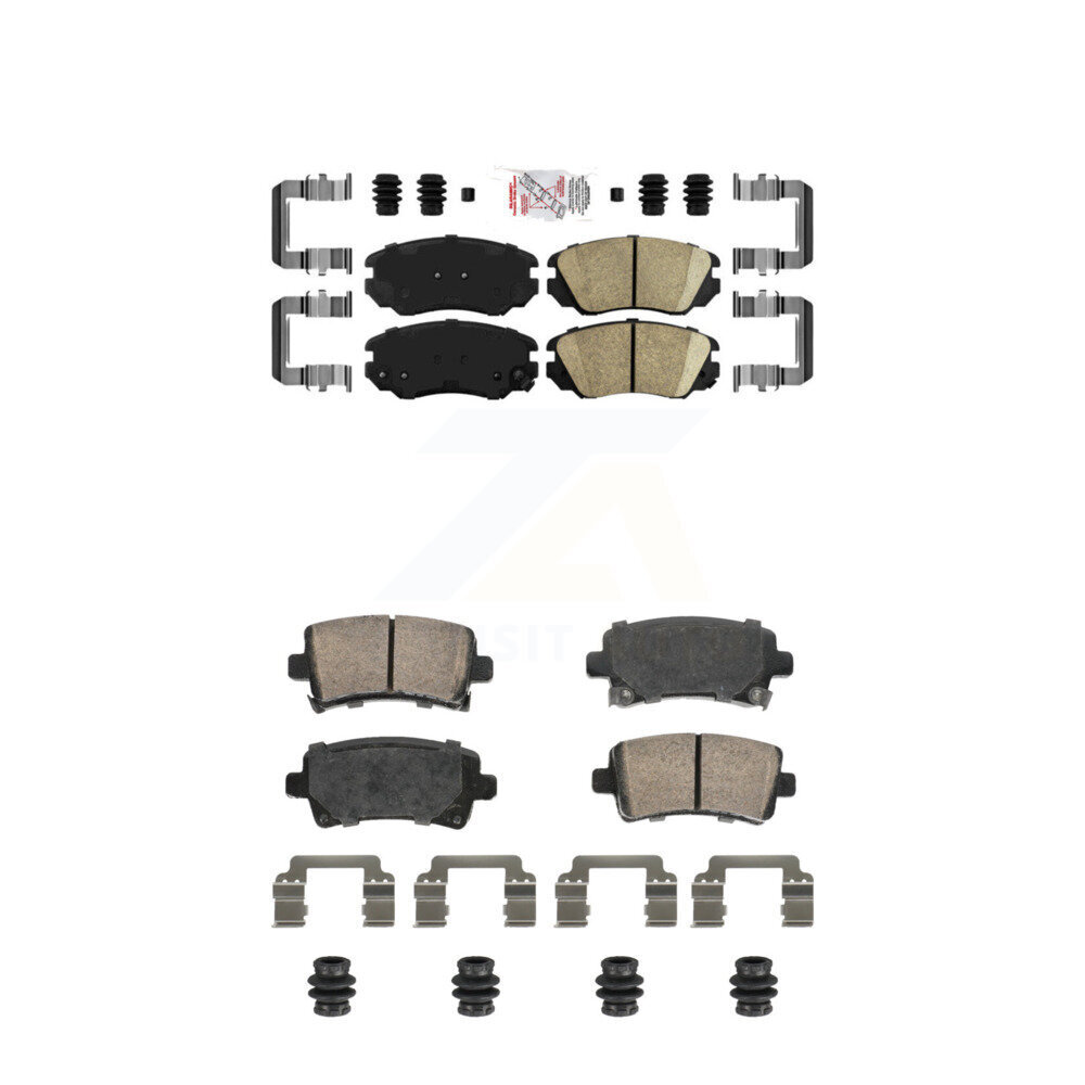 AmeriBRAKES - KNF-101812 - Front and Rear Disc Brake Pad Kits