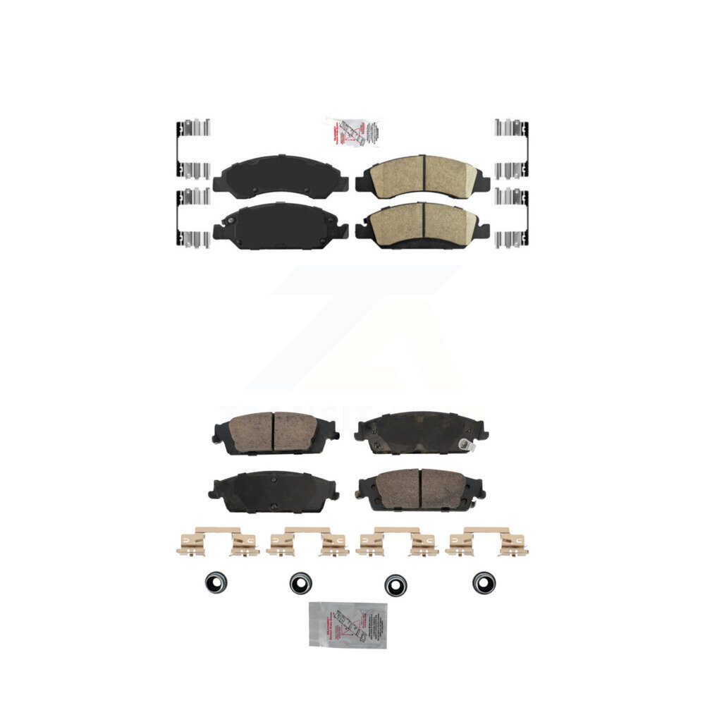 AmeriBRAKES - KNF-101833 - Front and Rear Disc Brake Pad Kits