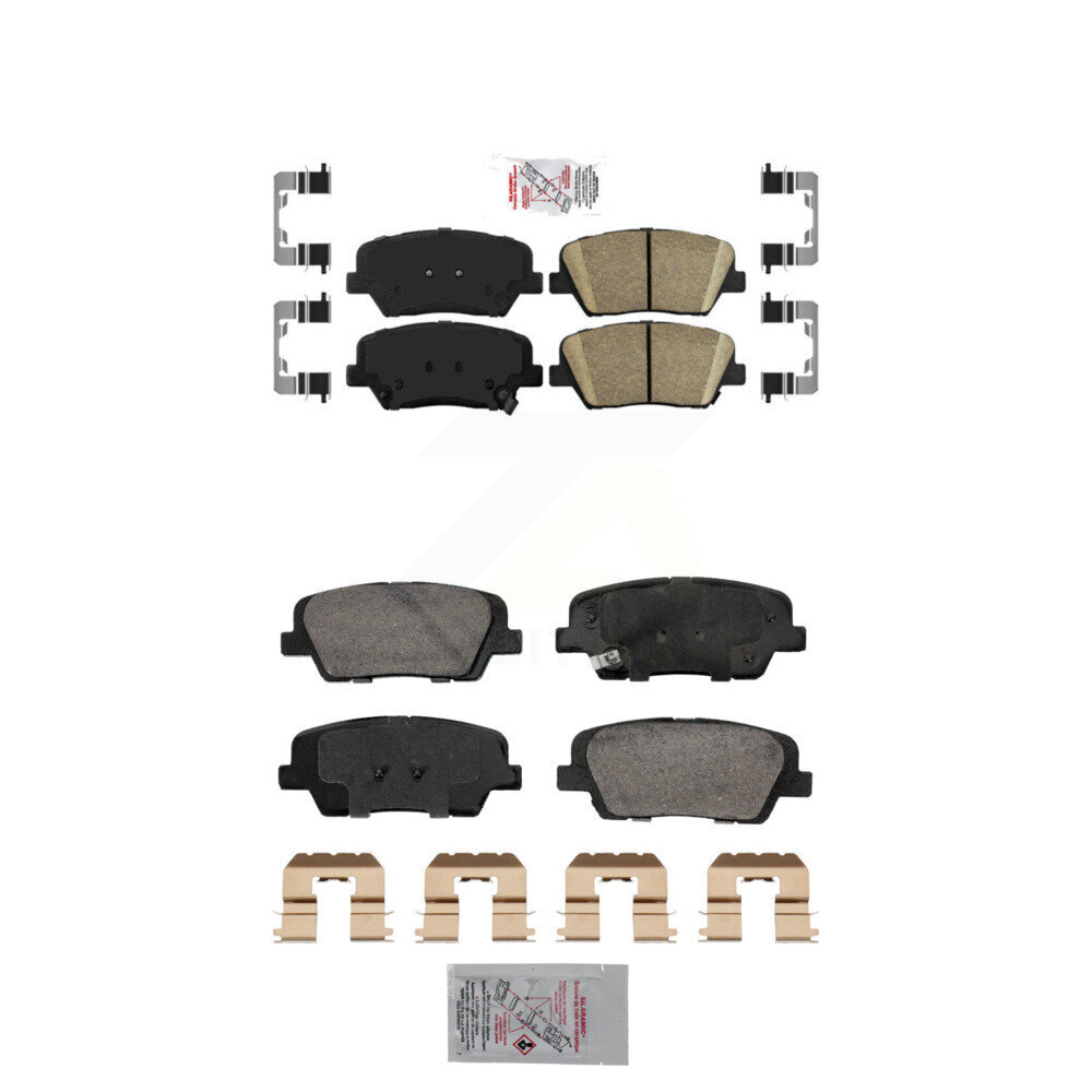 AmeriBRAKES - KNF-101855 - Front and Rear Disc Brake Pad Kits