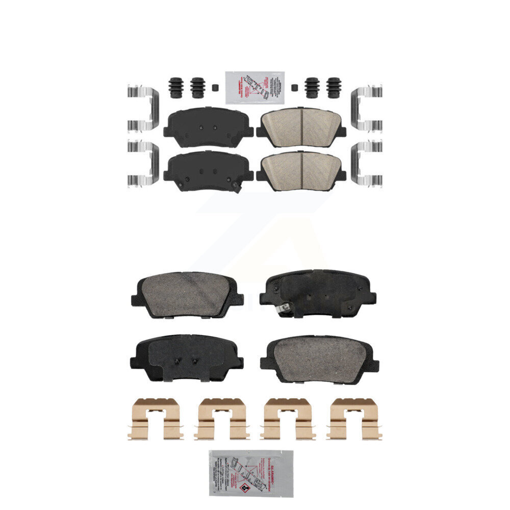 AmeriBRAKES - KNF-101857 - Front and Rear Disc Brake Pad Kits