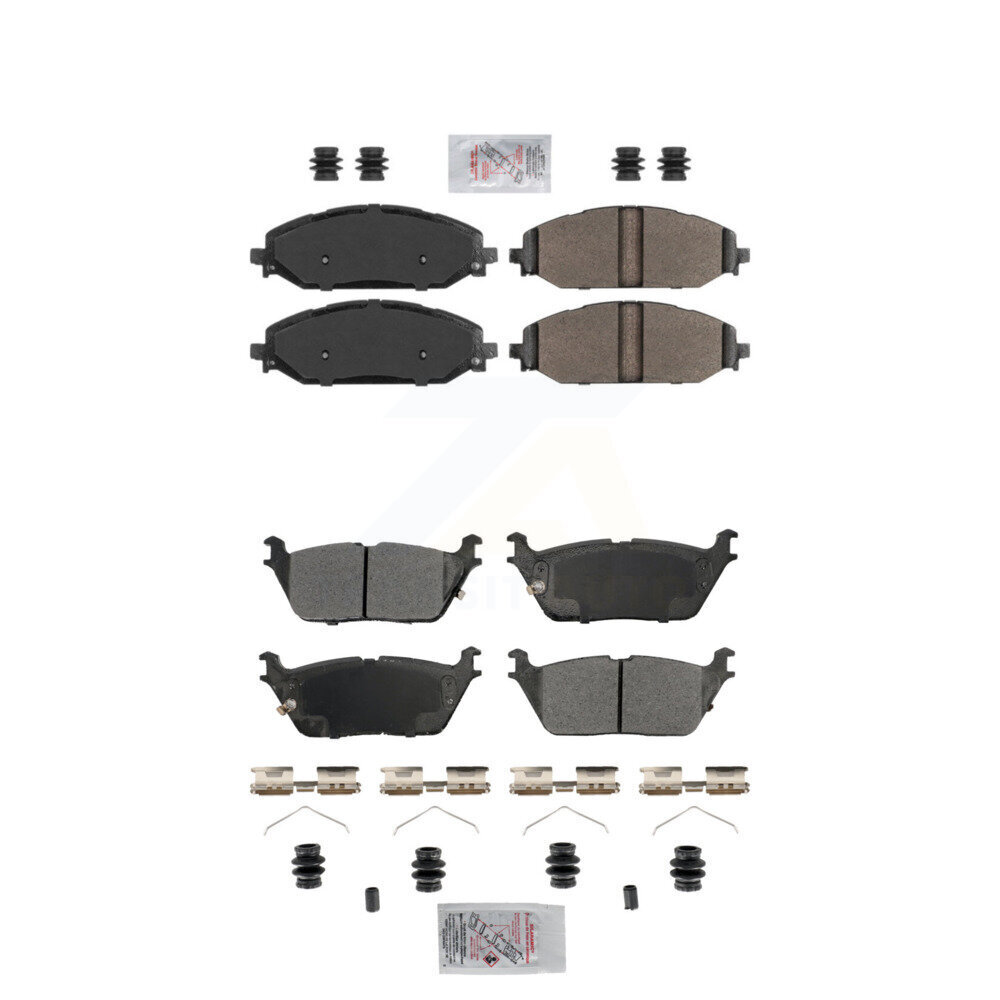 AmeriBRAKES - KNF-101866 - Front and Rear Disc Brake Pad Kits