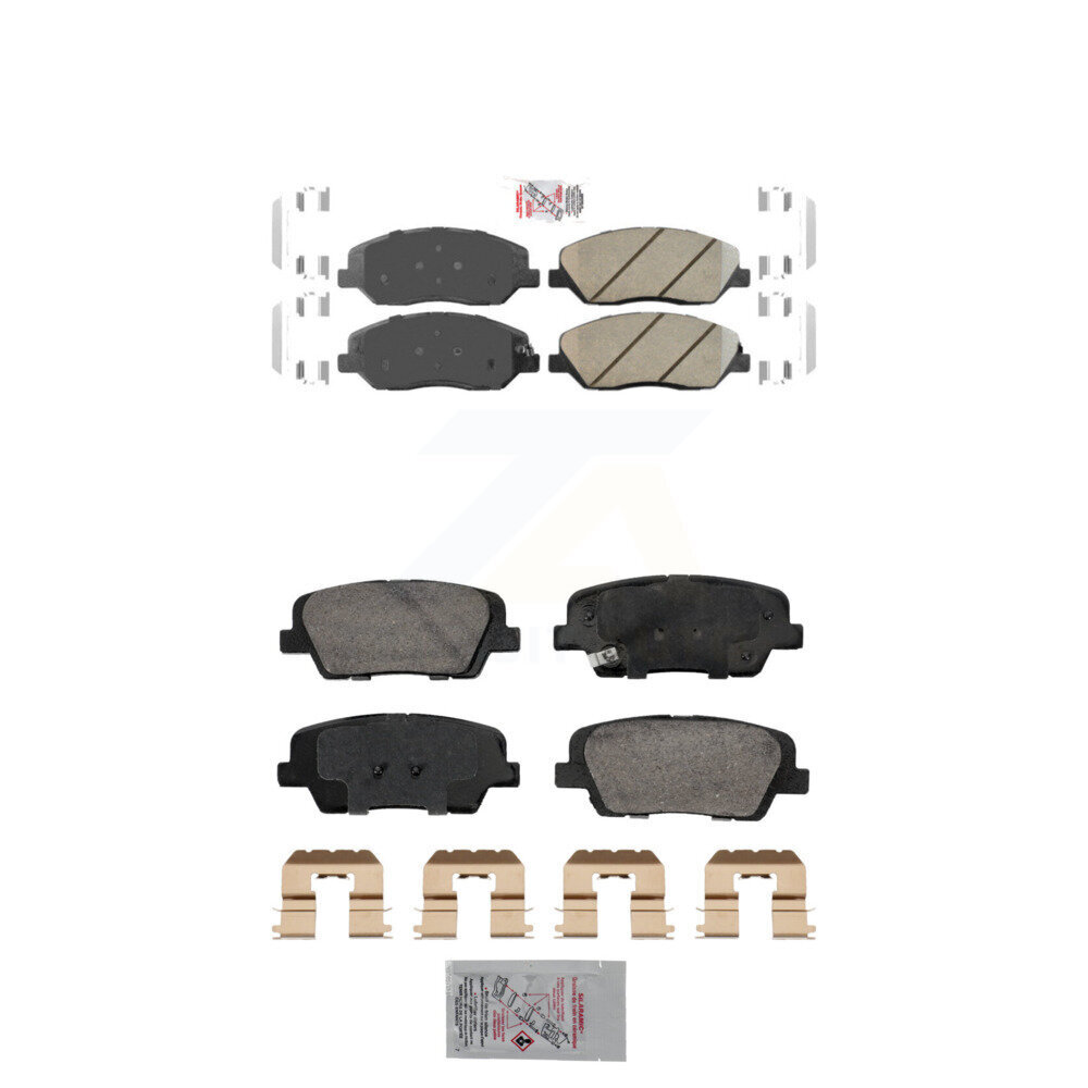 AmeriBRAKES - KNF-101906 - Front and Rear Disc Brake Pad Kits