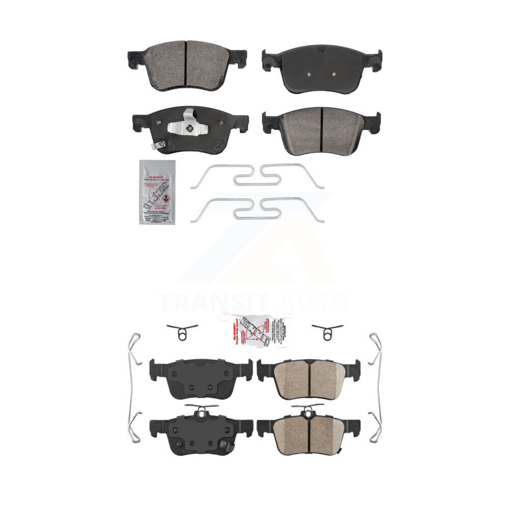 AmeriBRAKES Front Rear Ceramic Disc Brake Pads Kit KNF-101913