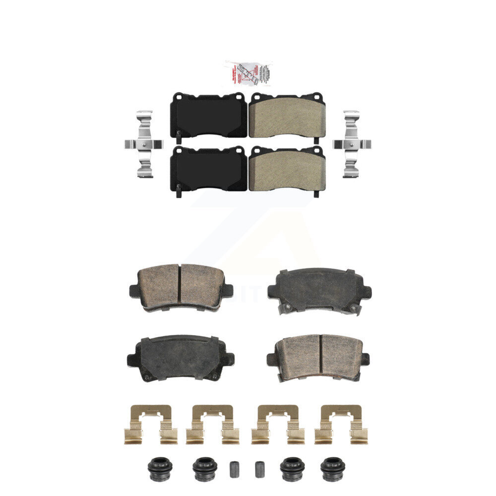 AmeriBRAKES - KNF-101946 - Front and Rear Disc Brake Pad Kits