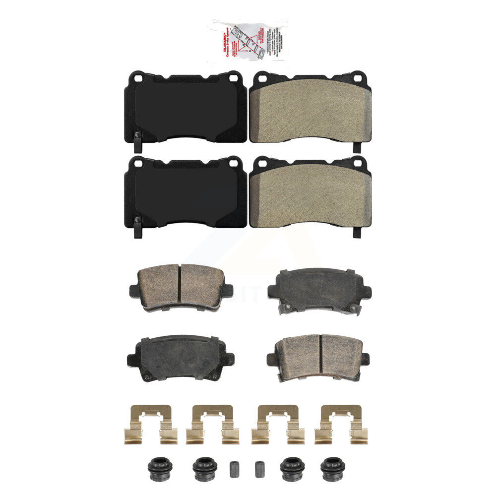 AmeriBRAKES - KNF-101948 - Front and Rear Disc Brake Pad Kits