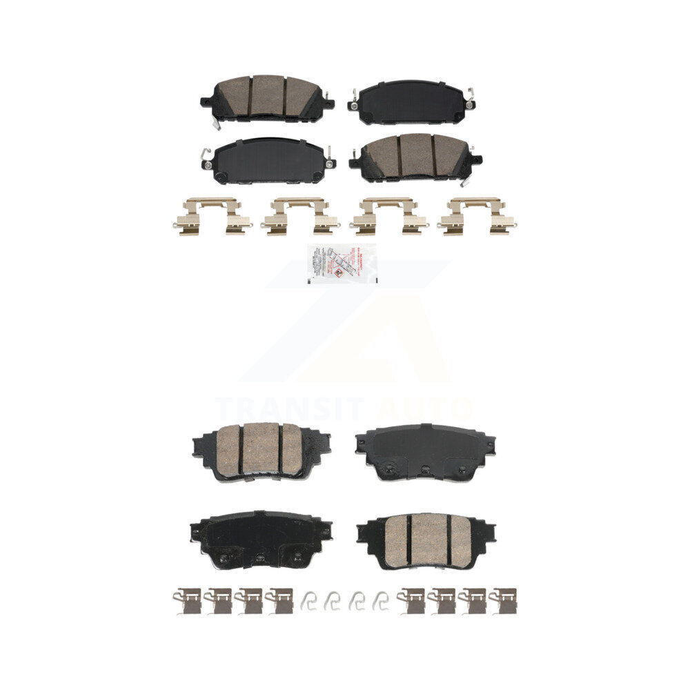 AmeriBRAKES - KNF-101963 - Front and Rear Disc Brake Pad Kits