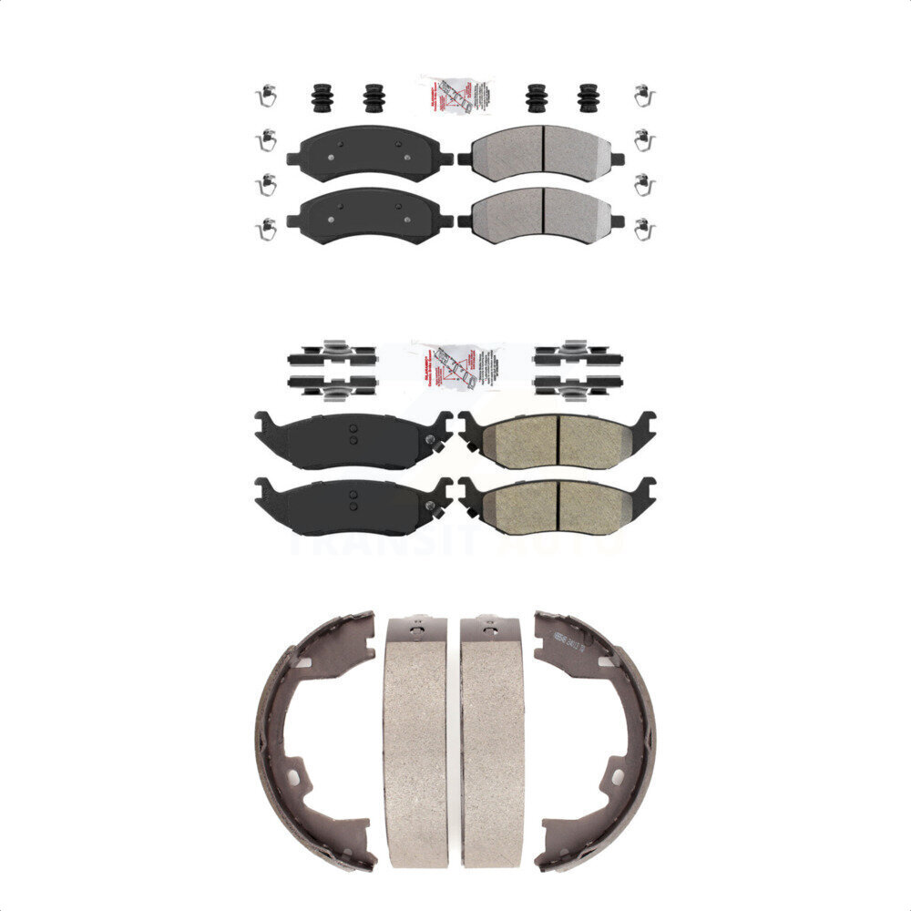 Transit Auto Front Rear Semi-Metallic Disc Brake Pads Kit KNN-100552