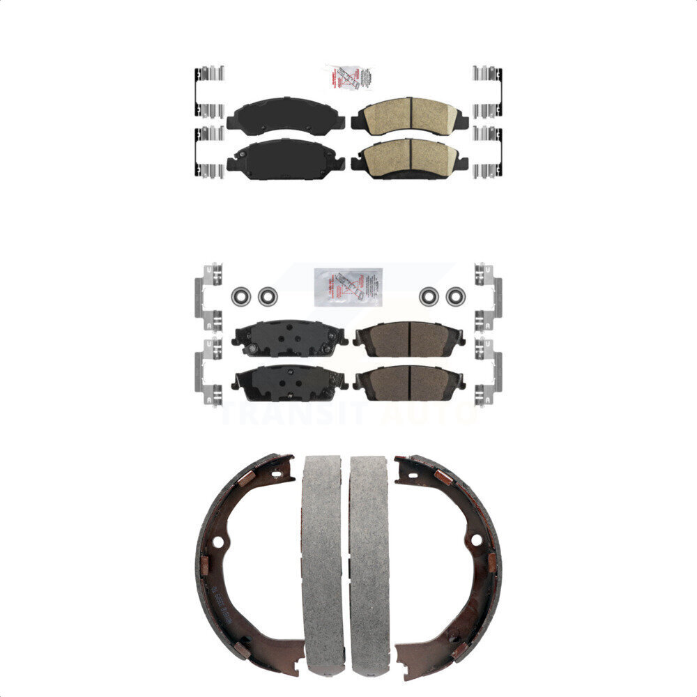 Transit Auto Front Ceramic Rear Semi-Metallic Disc Brake Pads Kit KNN-100727