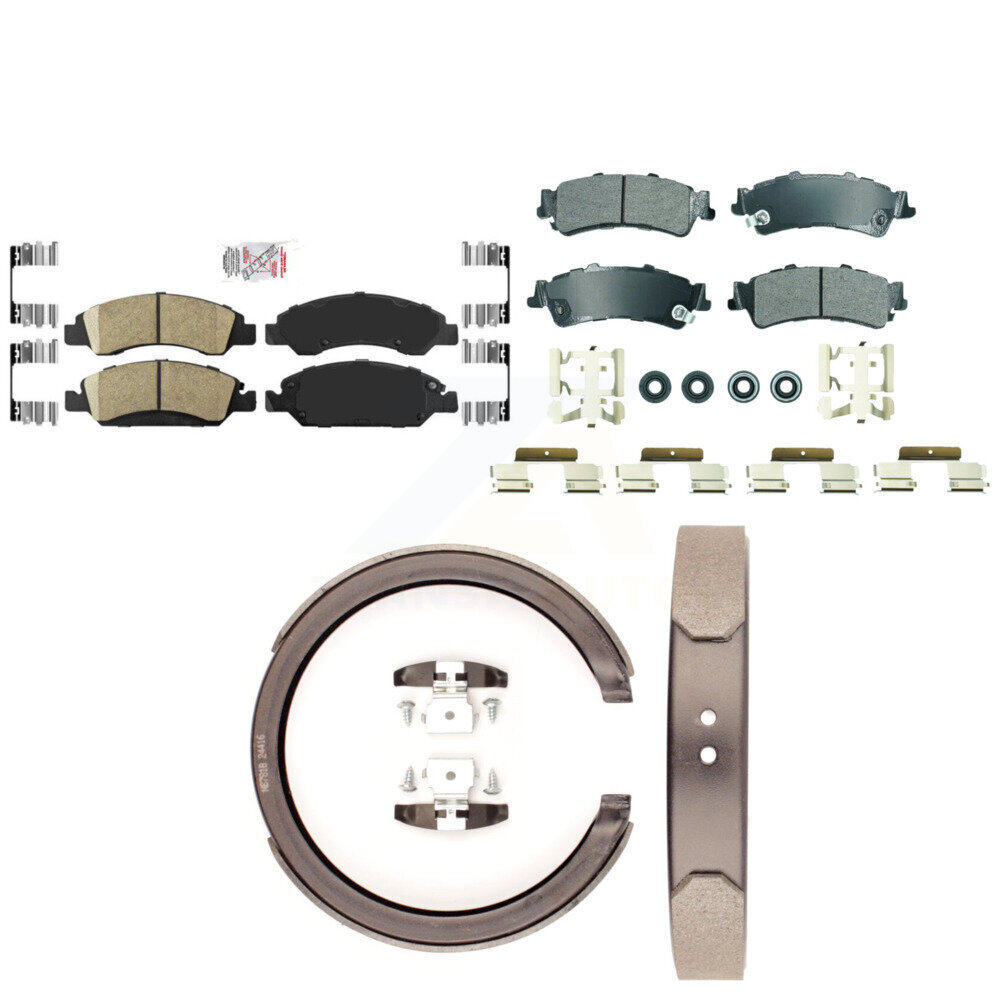 Transit Auto Front Ceramic Rear Semi-Metallic Disc Brake Pads Kit KNN-101299