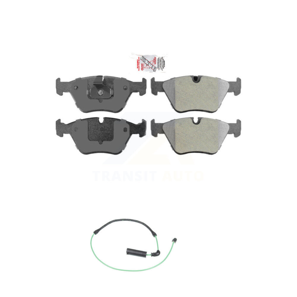 AmeriBRAKES Front Ceramic Disc Brake Pads And Wear Sensors Kit KNW-100627