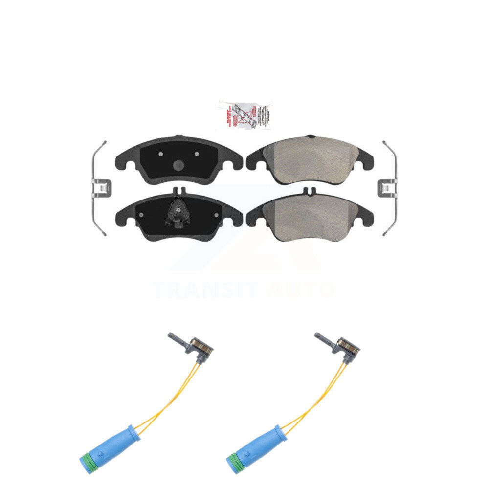 AmeriBRAKES Front Ceramic Disc Brake Pads And Wear Sensors Kit KNW-100832