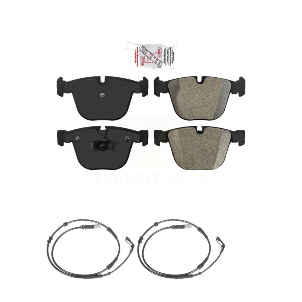 AmeriBRAKES Rear Ceramic Disc Brake Pads And Wear Sensors Kit KNW-101101