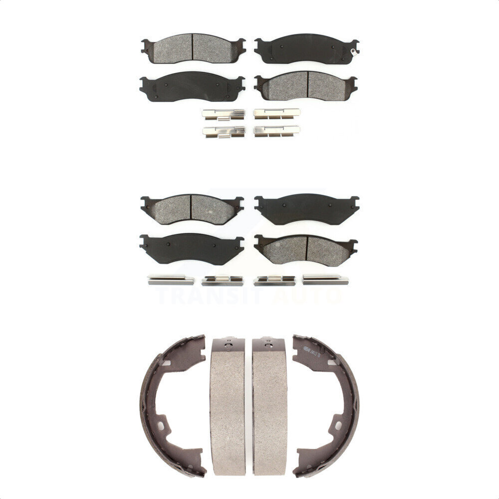 Transit Auto Front Rear Semi-Metallic Brake Pads And Parking Shoes Kit KSN-100679