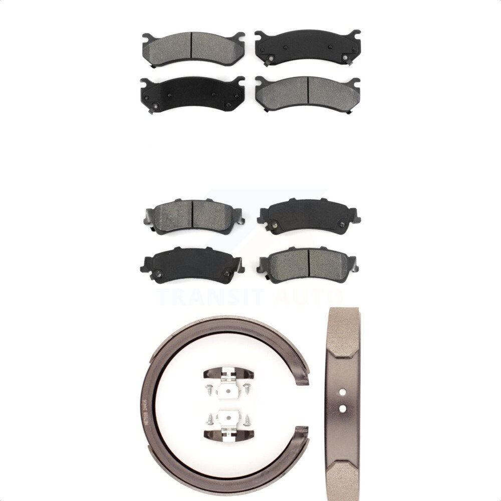 Transit Auto Front Rear Semi-Metallic Brake Pads And Parking Shoes Kit KSN-100720