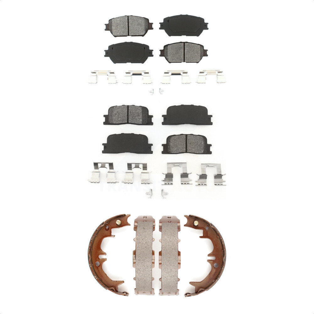 Transit Auto Front Rear Semi-Metallic Brake Pads And Parking Shoes Kit KSN-100756