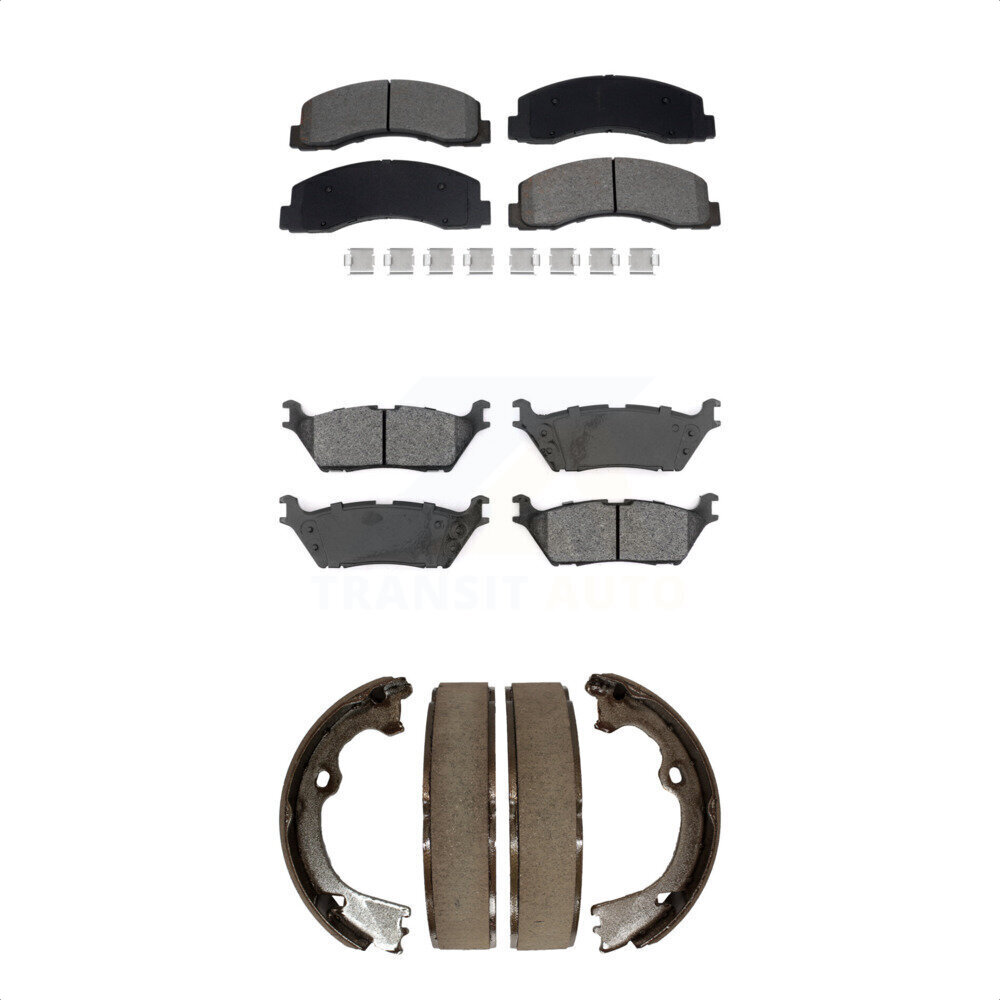 Transit Auto Front Rear Semi-Metallic Brake Pads And Parking Shoes Kit KSN-100895