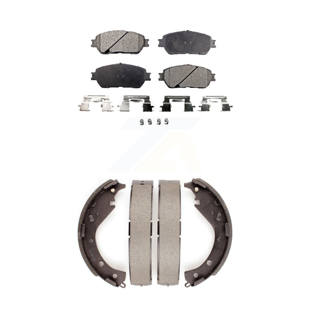 Transit Auto Front Rear Ceramic Brake Pads And Drum Shoes Kit KTN-100194