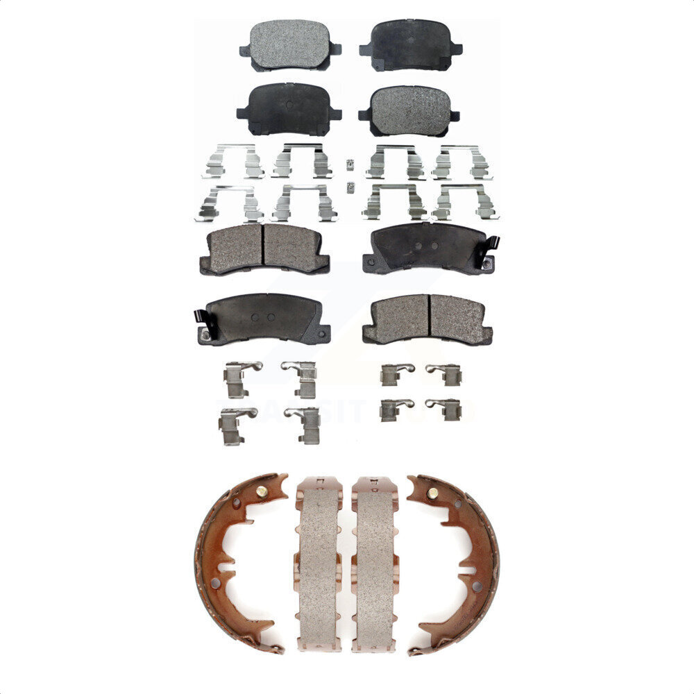 Transit Auto Front Rear Ceramic Brake Pads And Parking Shoes Kit KTN-100607