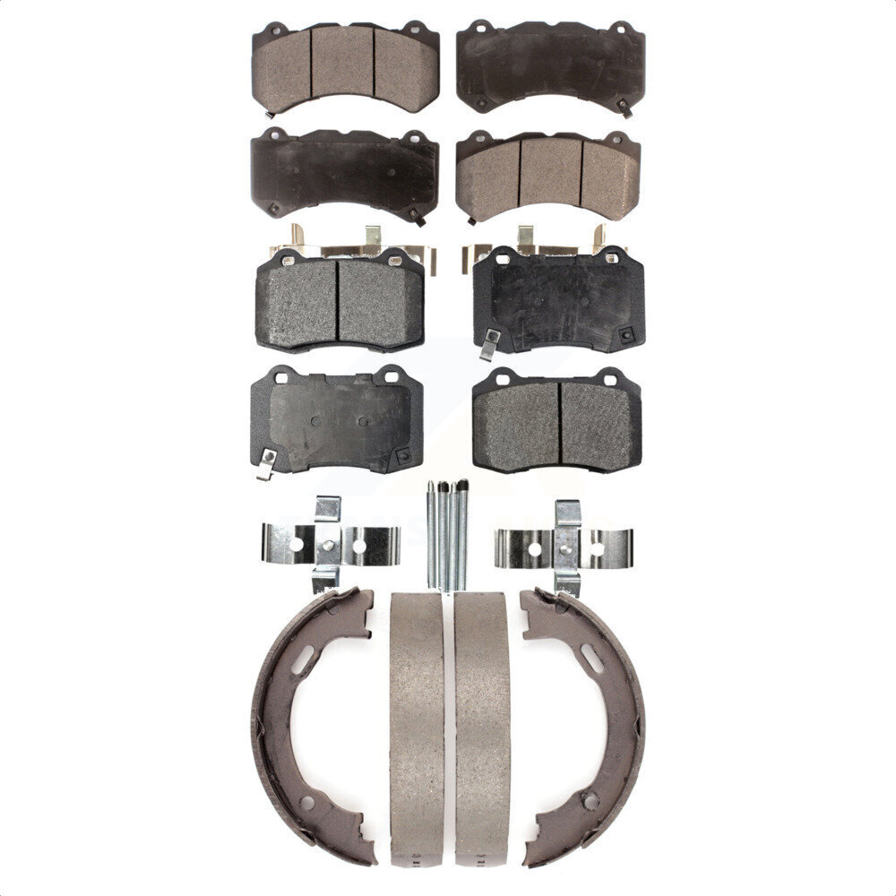 Transit Auto Front Rear Ceramic Brake Pads And Parking Shoes Kit KTN-100708