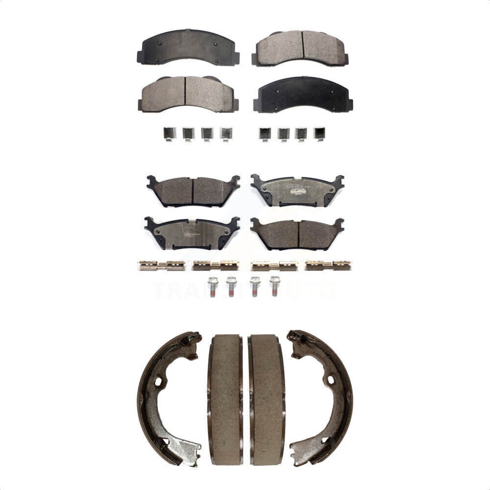 Transit Auto Front Rear Ceramic Brake Pads And Parking Shoes Kit KTN-100818
