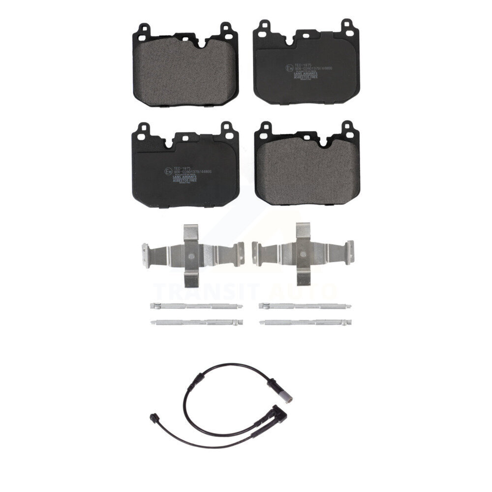 Transit Auto Front Ceramic Disc Brake Pads And Wear Sensors Kit KTW-100110