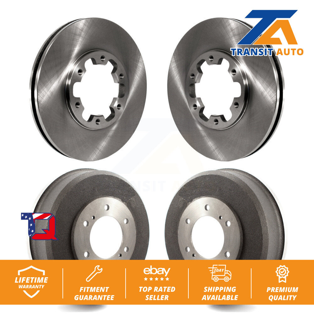 Front Rear Disc Brake Rotors Drums Kit For Nissan Xterra Frontier