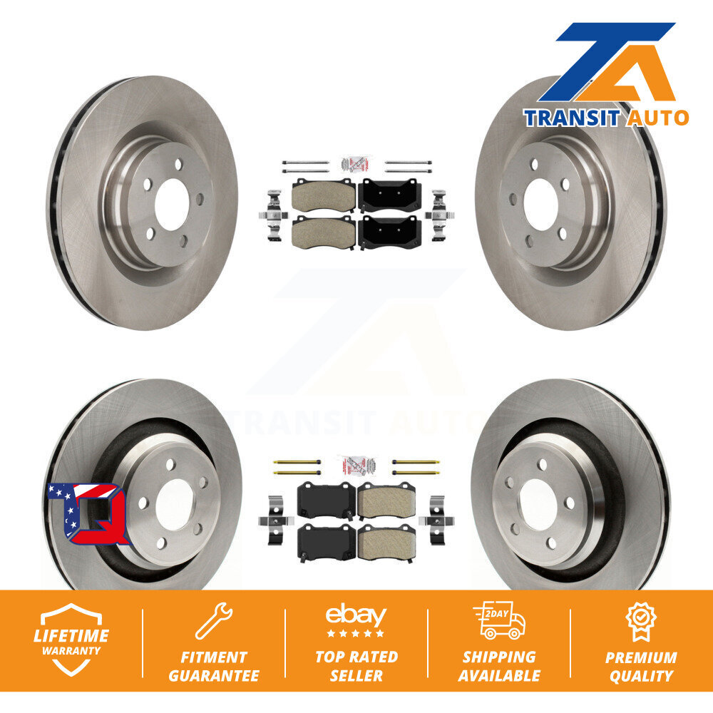 Front Rear Semi-Metallic Pad Disc Brake Rotor Kit For Dodge Charger ...