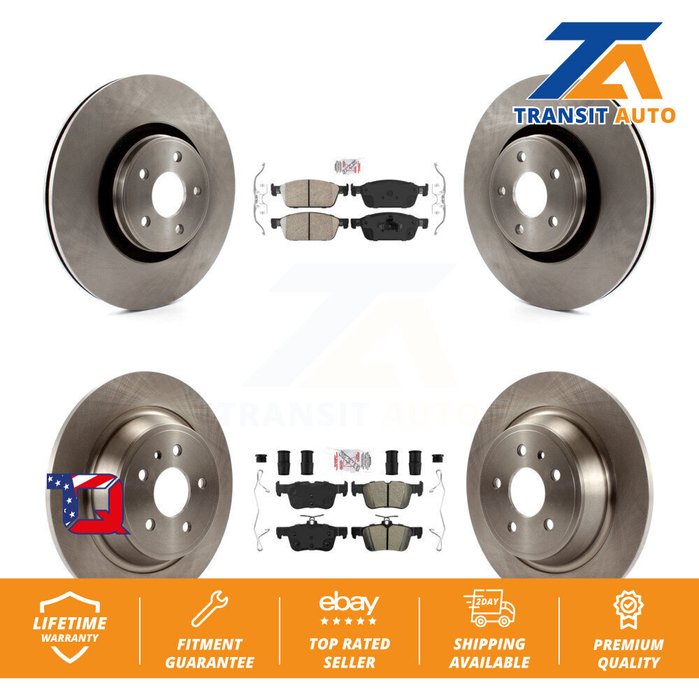 Front Ceramic Rear Semi-Metallic Pads And Disc Brake Rotors Kit For ...