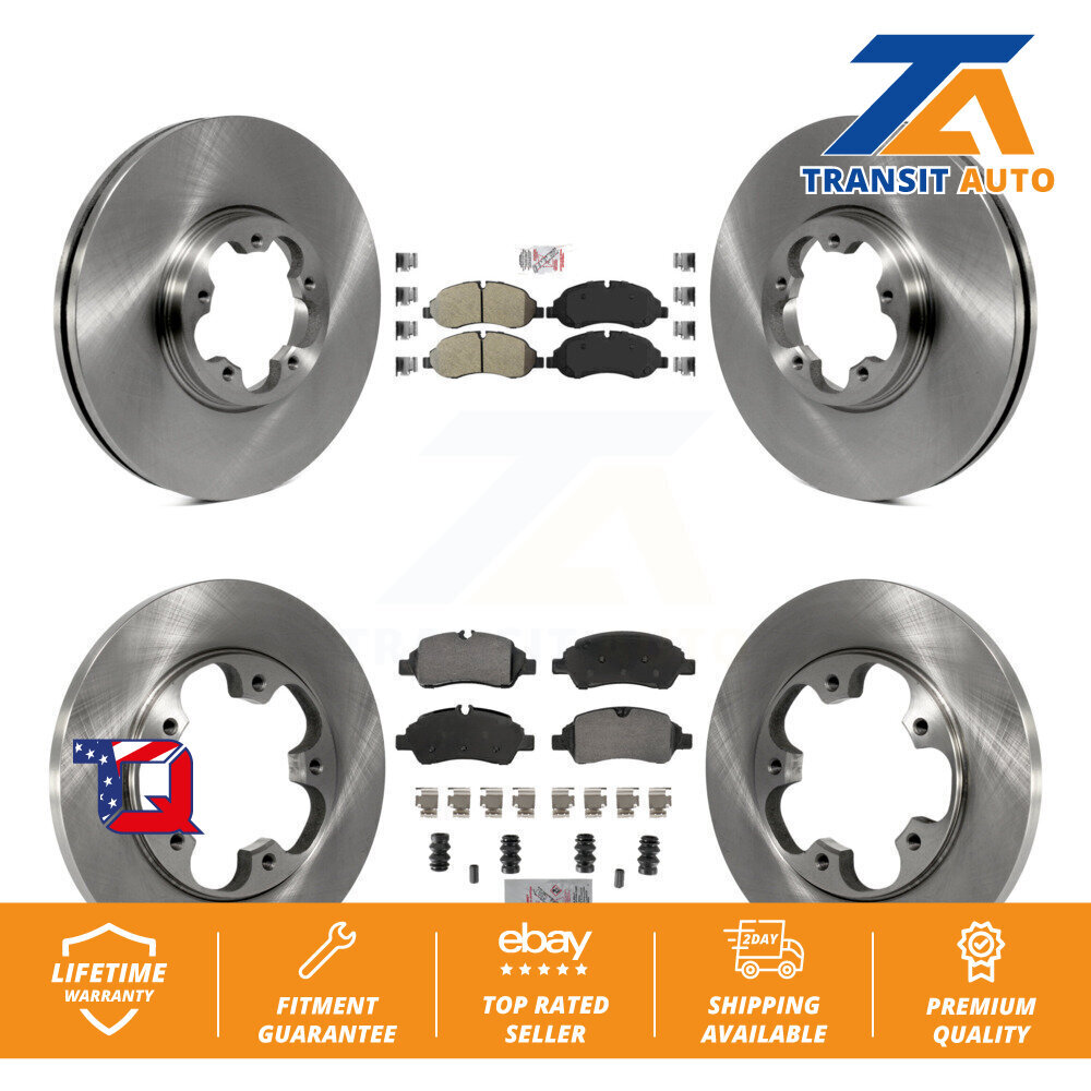 Front Rear Semi-Metallic Pad & Brake Rotors Kit For Ford Transit-250 ...